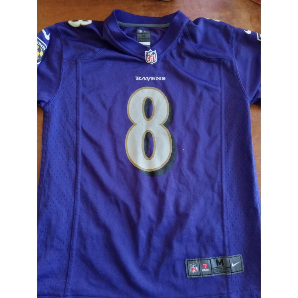 Nike Baltimore Ravens Lamar Jackson 8 Youth Medium Purple NFL Jersey